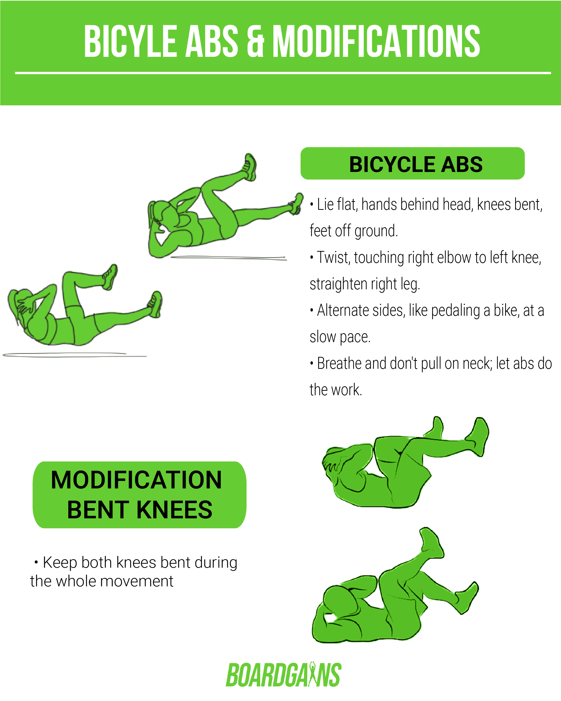 Bicycle Crunch Exercise Bicycle Crunch Exercise