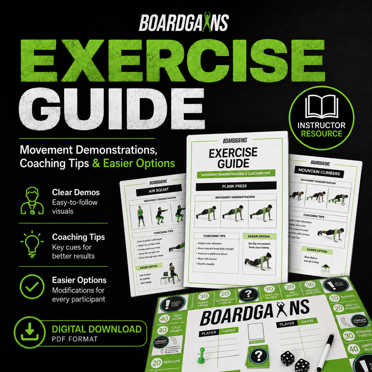 BoardGains Exercise Guide – Digital PDF