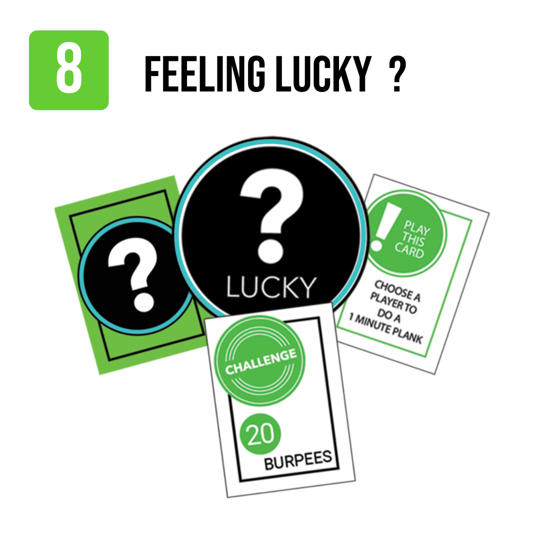 Feeling Lucky? Game Cards with this Boardgains gym game