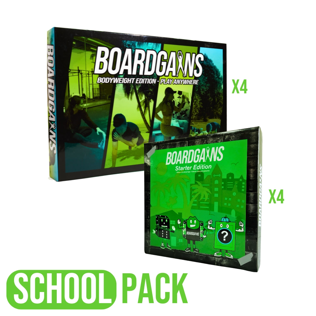 BoardGains School Pack – PE & Group Fitness Bundle (8 Games)