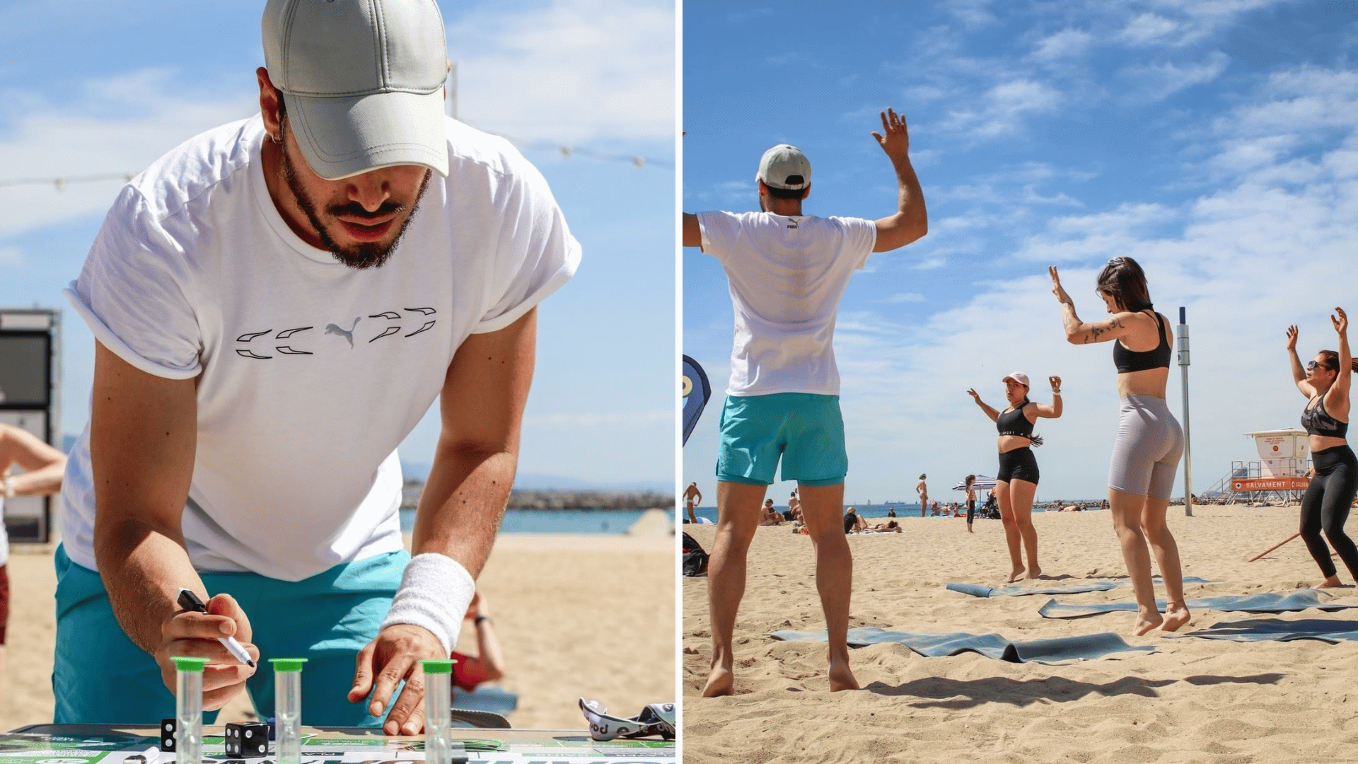 Boardgains Used in Beach Bootcamp Workout - Fitness with a Scenic View