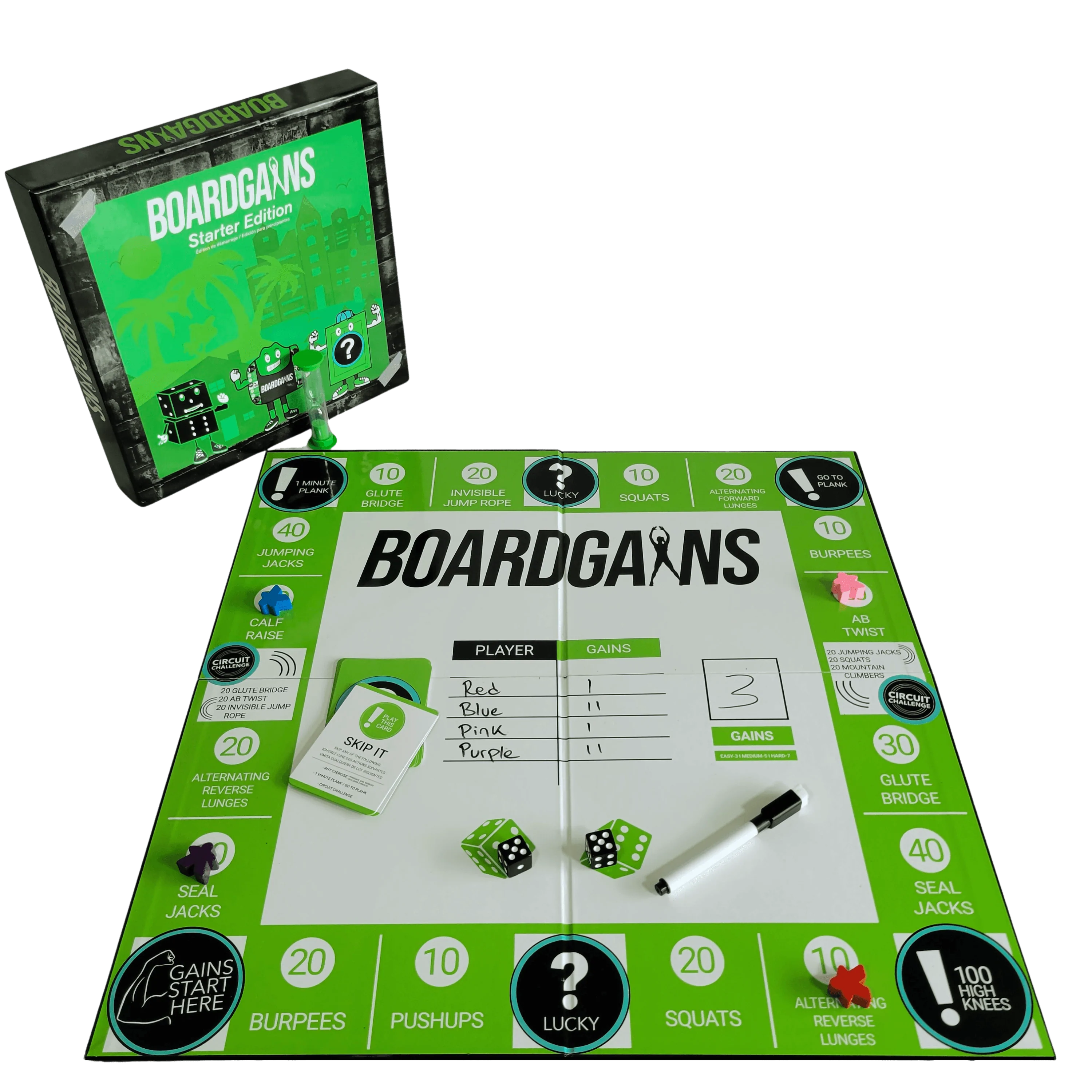 Boardgains Starter Edition 5 Pack : Fitness Board Game - Boardgains