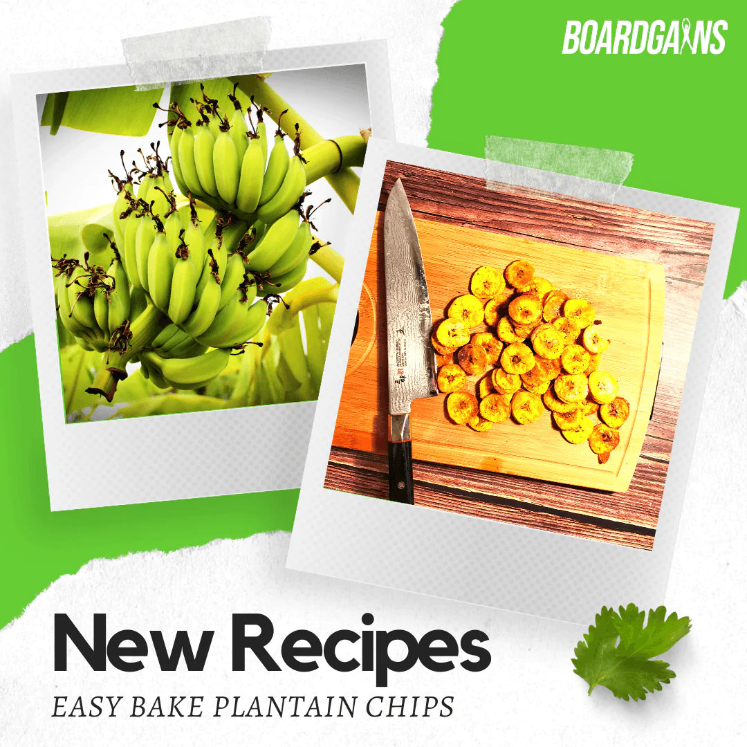 Its the Crunch...Baked Cajun Plaintain Chips (How To Recipes by Boardgains) - Boardgains