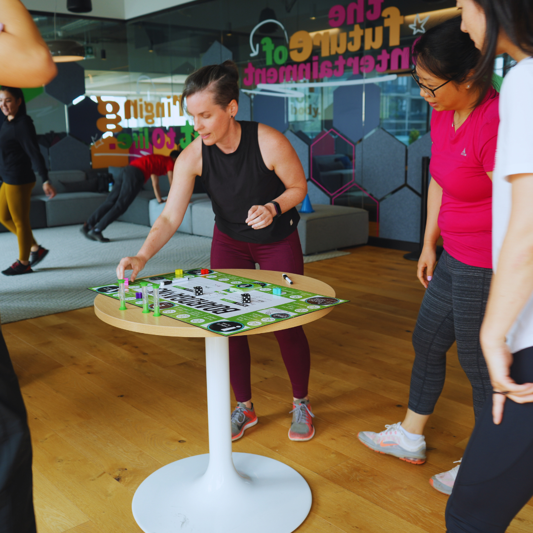 Office Workout Using Boardgains at PokerStars Headquarters - Corporate Wellness in Action