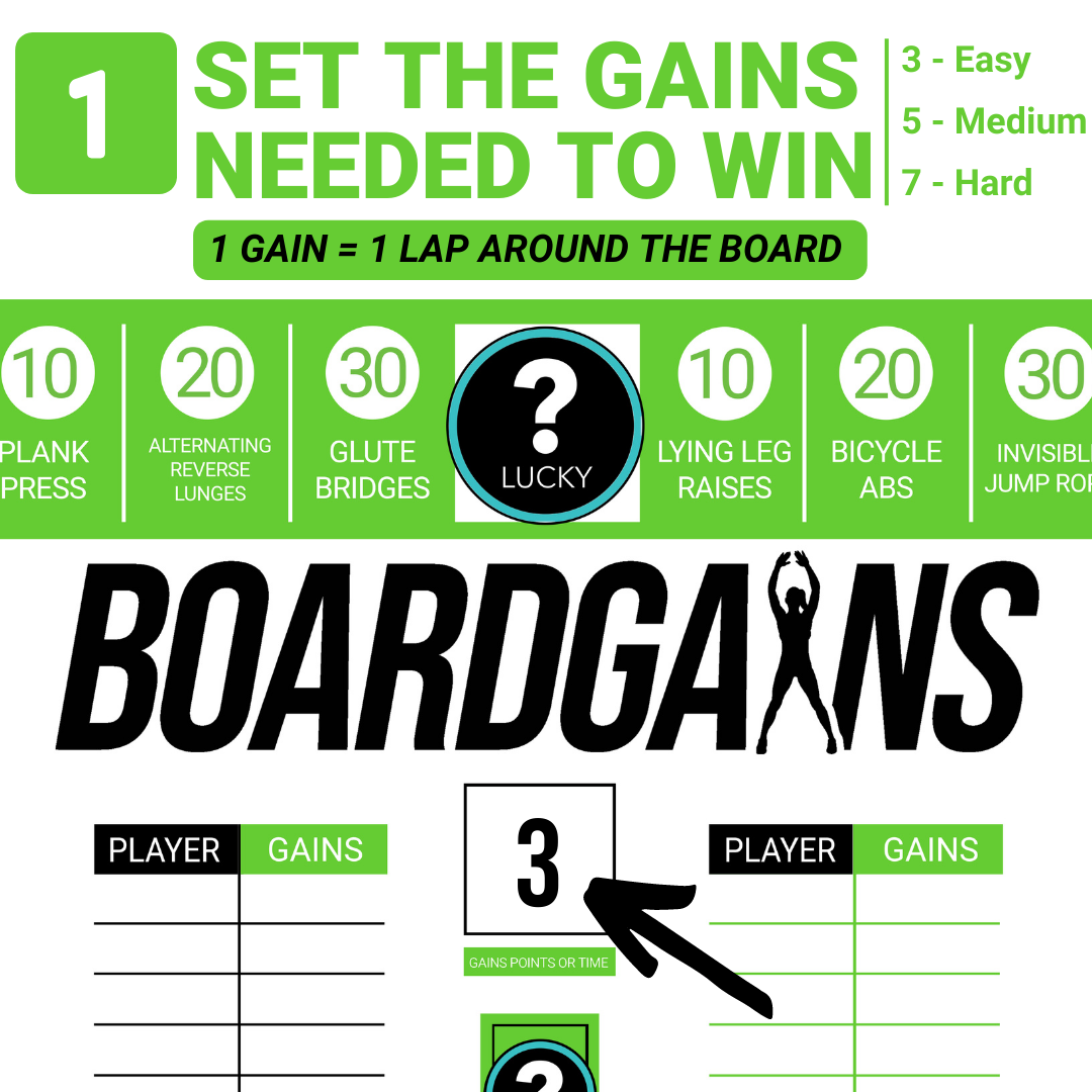 How to Play Boardgains - Rule Guide for the Fitness Board Game