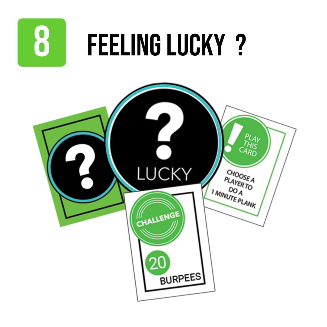 Feeling Lucky?  Game Cards with this Boardgains gym game