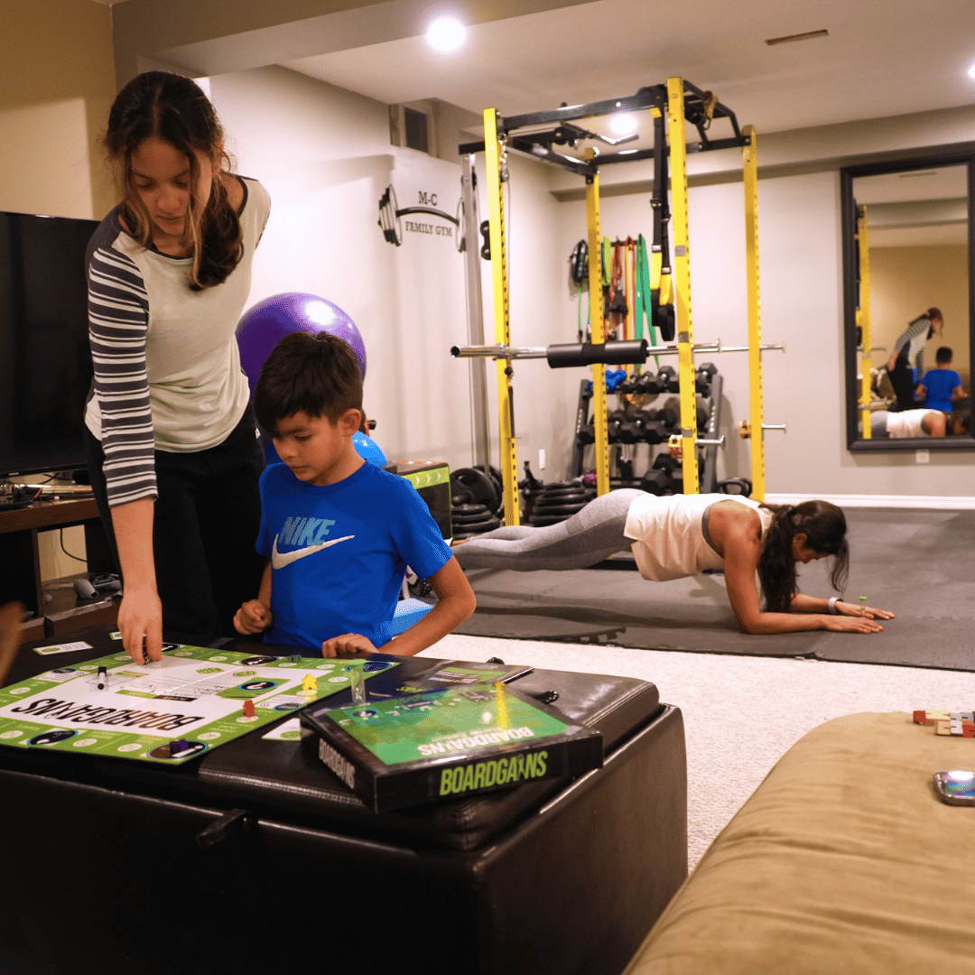 Family Workout at Home with Boardgains - Parents and Kids Bonding Through Exercise